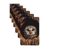 Owl Tree Hole Car Air Fresheners 6 Pcs Funny Hanging Car Air Fresheners Cute Long Lasting Scented Mirror Hanging Decoration Ornaments Gift Auto Interior Decor For Men Women Rectangle