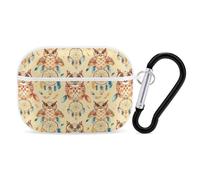 Owl Tribal Dream Catcher Earphone Case PC Bluetooth Earbud Cove Headphone Cases Compatible with Airpods Pro White-style