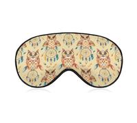 Owl Tribal Dream Catcher Sleep Mask Soft Blackout Eye Mask Eye Shade Cover with Adjustable Strap for Men Women