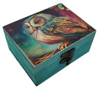 Owl Trinket Box Small Jewelry Keepsake Box | Earrings Necklace Storage Box for Girls Women | Owl lovers Gift Idea Valentine's Day, Birthday Christmas, Weddings, Animals Ornaments for Home Décor