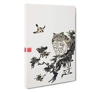 Owl & Two Swallows by Utagawa Toyohiro Painting Canvas Print | Gallery Wrapped 30mm Frame Wall Art | 30x20 inches | Ready to Hang | Asian Animals Picture | Living Room Bedroom Lounge Office