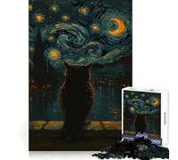 Owl Under Starry Night Sky 1000 Piece Jigsaw Puzzles for Teenagers Jigsaw Boost Recall Soothing Play Tight Edge Premium Gift (50x75cm)