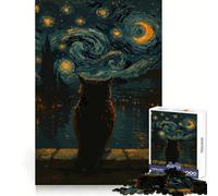Owl Under Starry Night Sky Jigsaw Puzzles for Adults1000 Pieces Mind Puzzle Cozy Relax Image Assembly (38x52cm)