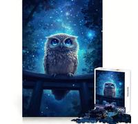 Owl Under Starry Sky 1000-piece Puzzle for Teenagers Logic Boost Toy Tension Relief Quality Edge Santa Wish Item (38x52cm)