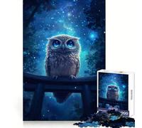 Owl Under Starry Sky Jigsaw Puzzle 1000 Piece for Teenagers Mind Skill Toy Peaceful Fun Design Assembly Unique Gift (50x75cm)