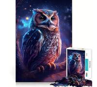 Owl Under The Milky Way 1000 Piece Jigsaws for Teenagers Puzzle Recall Boost Stress Free Smooth Cut Artistic Gift (38x52cm)