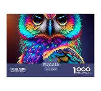Owl Unique 1000 Piece Jigsaw Puzzle for Adults Animal Owl Colourful Puzzling Challenging & Brainteasing Adult Jigsaws Puzzle Game for The Whole for Women Gifts for Men52x38cm