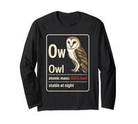 Owl Watching Ow Element Atomic Mass 100% Hoot Stable Long Sleeve T-Shirt