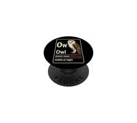 Owl Watching Ow Element Atomic Mass 100% Hoot Stable PopSockets Adhesive PopGrip