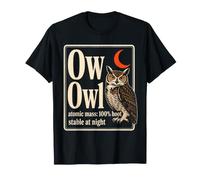 Owl Watching Ow Element Atomic Mass 100% Hoot Stable T-Shirt