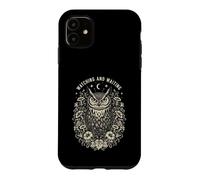Owl Watching Waiting Floral Moon Case for iPhone 11