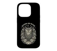 Owl Watching Waiting Floral Moon Case for iPhone 14 Pro