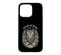 Owl Watching Waiting Floral Moon Case for iPhone 15 Pro Max