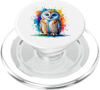 Owl Watercolor Animal Illustration PopSockets PopGrip for MagSafe