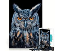 Owl Watercolor Jigsaw Puzzles 1000 Pieces for Teenagers Recall Boost Serene Time Smooth Cut Elegant Gift (38x26cm)