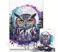 Owl Wild Life Jigsaw Puzzles 1000 Piece for Teenagers Reason Skill Toy Serene Time Exact Cut Amazing Present (38x26cm)