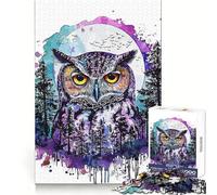 Owl Wild Life Jigsaw Puzzles 1000 Piece for Teenagers Reason Skill Toy Serene Time Exact Cut Amazing Present (38x26cm)