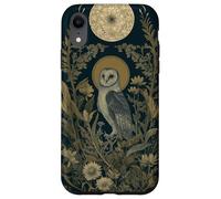 Owl Wildflower Plant Pattern Sage Green Celestial Case for iPhone XR