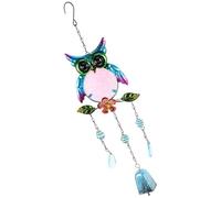 Owl Wind Chime Hanging Decor Metal Artistic Ornament for Home