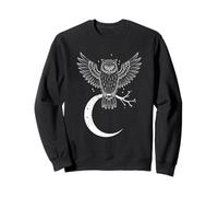 Owl Wisdom Of The Night Flapping Wings Branch Sweatshirt