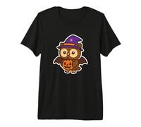 Owl Witch with Pumpkin Premium T-Shirt