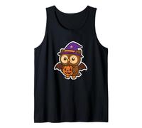 Owl Witch with Pumpkin Tank Top