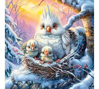 Owl with Babies in Nest 100-piece Jigsaw Puzzle Bundle Family Puzzle Lovers Brain Training Mindful Activity Spring Paperboard Creativity & Gift Giving 28x28cm