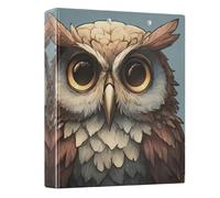 Owl with Big Eyes 3 Ring Binders 1.5 Inch Clear View Three Ring Binders Versatile Binder Fits 200 Sheets 1 Pack