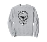 Owl with Moon and Snakes Symbols of the Moon-Goddess Hecate Sweatshirt