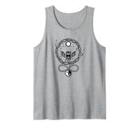 Owl with Moon and Snakes Symbols of The Moon-Goddess Hecate Tank Top