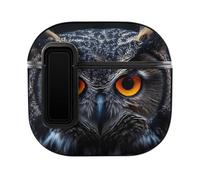Owl with Orange Eyes Personalized Wireless Bluetooth Earphone Protective Earbud Case Compatible with Airpods 4