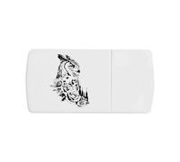 'Owl with Roses' Pill Box with Tablet Splitter (PI00035058)