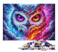 Owl Wooden Jigsaw Puzzle 300 Pieces Adults Fun Toy Intellectual Game Decoration Stress Relief Education Game Relaxation And Intelligence 300pcs (40x28cm)