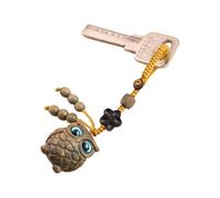 Owl Wooden Keychaiin - Portable Phone Charm, Stylish Bag Pendant | Delicate Exquisite Owl Decor, Gift Ideas Accessories for Mobile Phone, Backpacks, Purses, Everyday Use and Special Occasions, Green