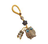 Owl Wooden Keychain - 5cm Carved Pendant, Portable Phone Charm, Exquisite Handmade Decor | Stylish Accessory For Birthday, New Year, Christmas, Easter, Daily Use, verwijzen naar de beschrijving, Green