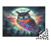 Owl1000 Pieces Jigsaw Puzzles for Adults And Kids Family Game MoonChallenging for Home Decoration Great Gift Idea70x50cm/1000pcs