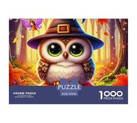 Owl1000 Puzzles for Adults Jigsaw Puzzles Beautiful Decoration Puzzle Fun Challenging Cute Owl Brainteasing Adults Jigsaw Puzzle 70x50cm/1000pcs Educational Games