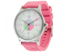 OWLCONIC Time Teaching Kids Analog Watch - Educational Learning Watch for Boys & Girls Ages 5-12 - Durable Silicone Strap - Birthday & School Gift, Pink, Classic