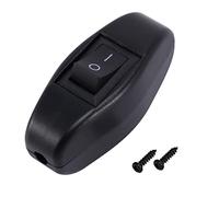 OWLEEN Black Bedroom On Off Button in Line Switch 6A/250VAC 10A/125VAC