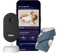 Owlet Dream Duo Sock & Sight 2K HD Smart Baby Monitor - Blue