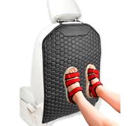 Owleys Premium Leather Car Seat Protector for Back Seat - Back Seat Cover for Kids - Car Kick Mat - Back of Seat Protector for Kids Feet Car Seat Back Protector - 1 Pc Black