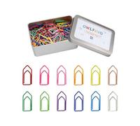 OWLFAVO 120pcs Arrow Shape Paper Clips with Storage Box, 12 Colors, Funny Cute Paperclips Bookmarks Planner Clips for Fun Office Supplies College Gifts Wedding Decoration