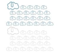 OWLFAVO 42pcs Cloud Shape Paper Clips with Clear Box, Blue and White, Funny Cute Paperclips Bookmarks Planner Clips for Fun Office Supplies College Gifts Wedding Decoration