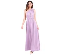OwlFay Women Elegant Bridesmaid Wrap Evening Party Dress Convertible Multi Way Prom Dress Transformer Wedding Formal Cocktail Dress Long Maxi Dresses Ball Gown Light Purple X-Small
