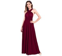 OwlFay Women Elegant Bridesmaid Wrap Evening Party Dress Convertible Multi Way Prom Dress Transformer Wedding Formal Cocktail Dress Long Maxi Dresses Ball Gown Wine Red X-Small