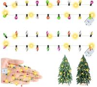 owlfun Pack of 2 Gnome Fairy Lights Miniature LED 1M Gnome Accessories Christmas, Gnome House Dolls House Accessories for Christmas Decoration Dollhouse Furniture