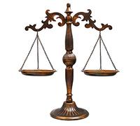 Owlgift Vintage Metal Lawyer Scale of Justice Libra, Decorative Jewelry Storage, Antique Tray Cosmetic Organizer, Farmhouse Candleholder Display, Home Décor Weight Balancing Scale Stand - Bronze