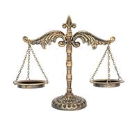 Owlgift Vintage Style Metal Libra Jewelry Display, Scale Tray Cosmetic Organizer, Jewelry Storage, Unique Centerpiece Stand - Bronze