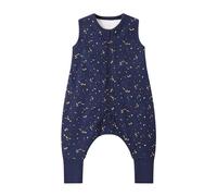 Owlivia 1.0 Tog 100% Organic Cotton Baby Sleeping Bag with Feet Toddler Sleeping Bags with Legs Sleeveless Wearable Blanket for All- Season Comfort（Starry Sky, 100cm/4Y）