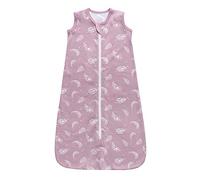 Owlivia Baby Organic Cotton Wearable Blanket 0.5 Tog & 2.5 Tog Unisex Sleeping Sack with 2-Way Zipper, Boys Girls Swaddle Blanket Infant Sleeping Bag (0.5 Tog Feather Mauve, 18-24 Months)